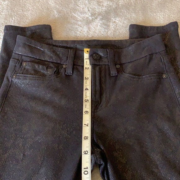7 for all mankind black snakeskin skinny dress pants - Picture 5 of 9